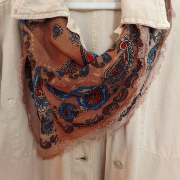 Free People Iconic Print Bandana Scarf Paisley - Picture 1 of 10
